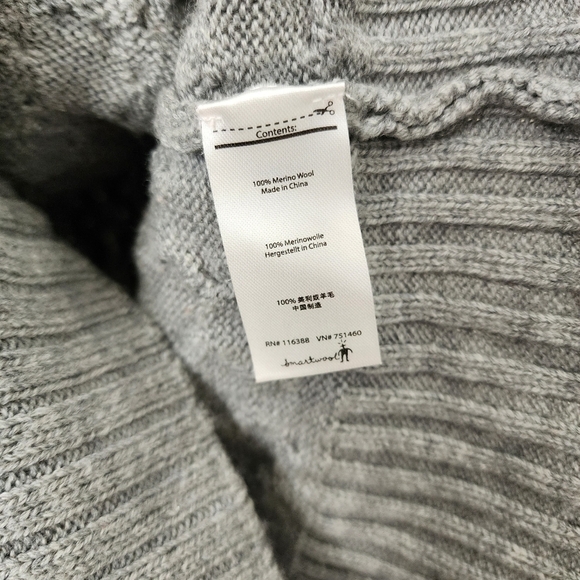 SMARTWOOL Hesperus Full Zip Cardigan Sweater 100% Merino‎ Wool in grey Small - Picture 6 of 10